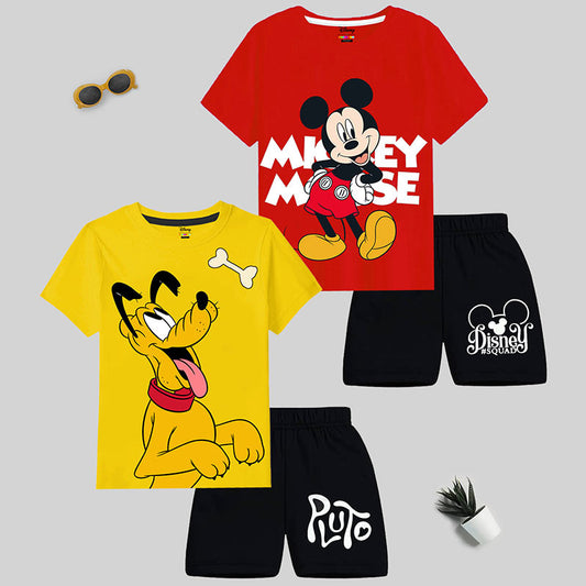 KUCHIPOO © DISNEY BOYS HALF SLEEVES T-SHIRTS AND SHORTS SET