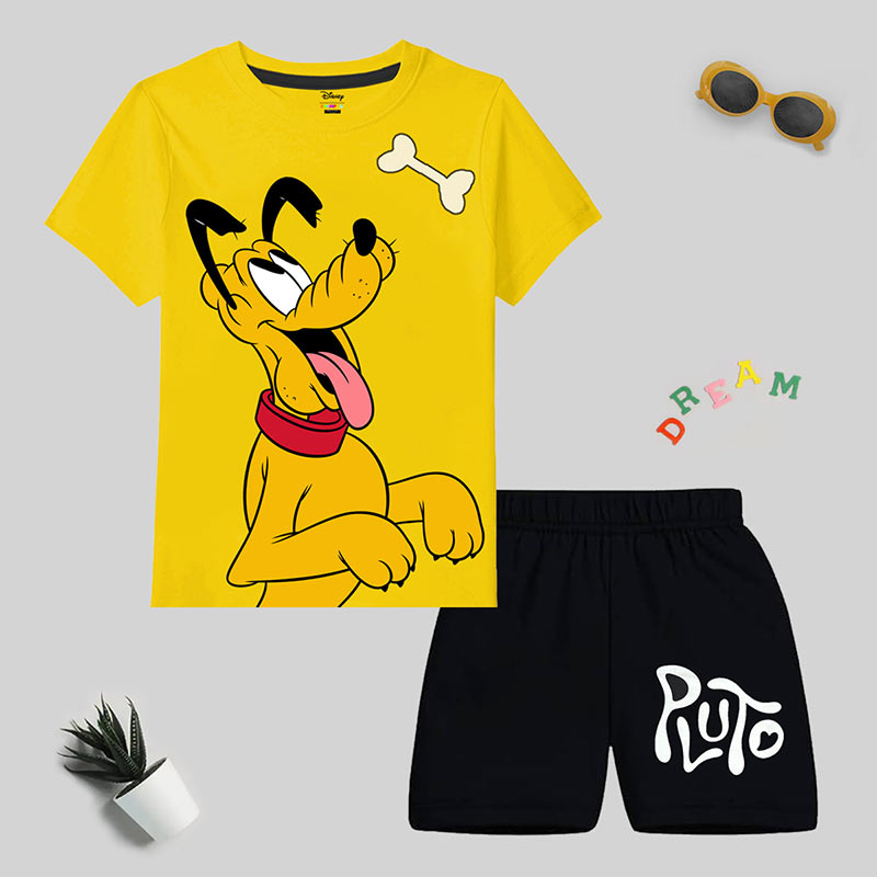 KUCHIPOO © DISNEY BOYS HALF SLEEVES T-SHIRTS AND SHORTS SET