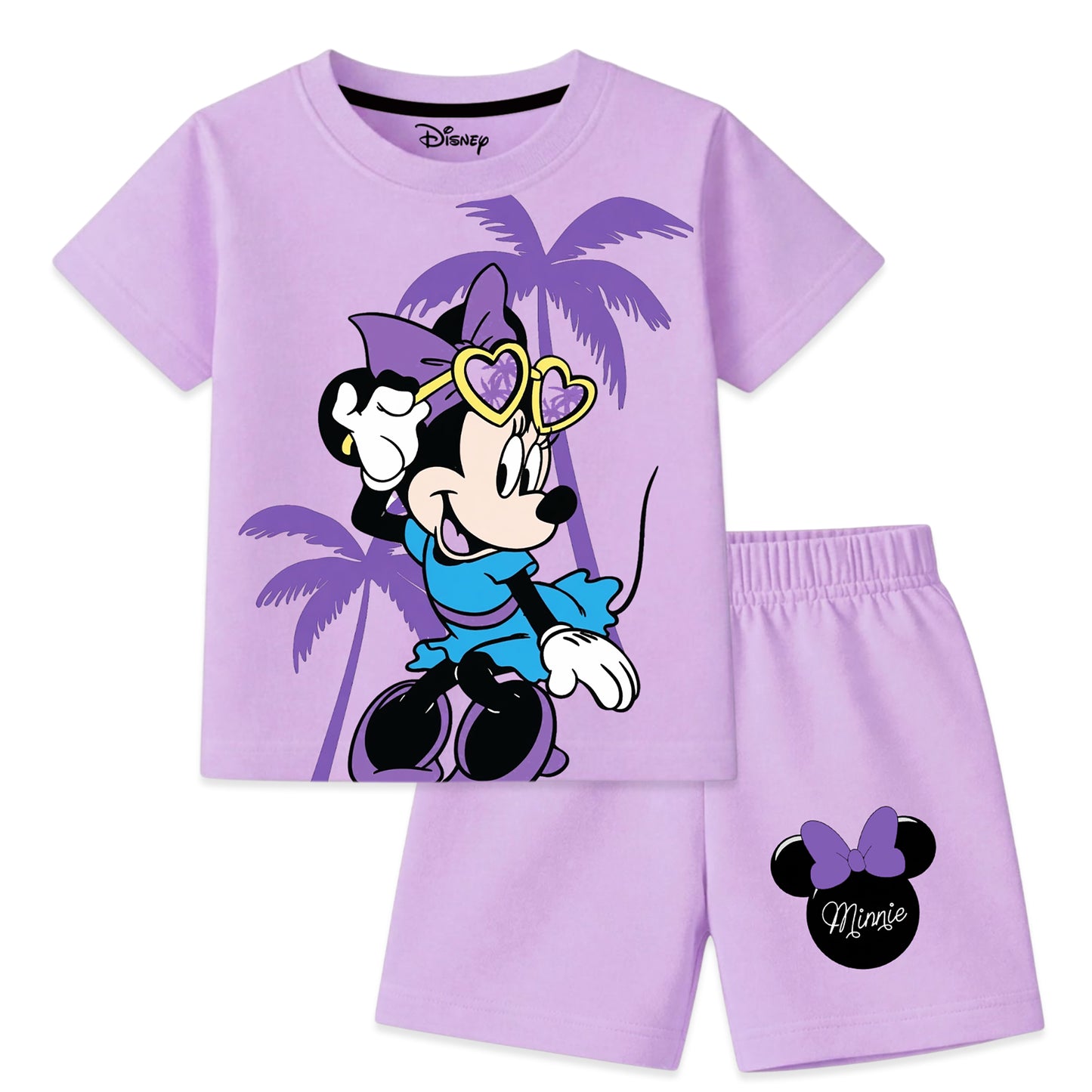 Kuchipoo © Disney Girls Regular Fit Cotton T-Shirts and Shorts Set - Pack of 3
