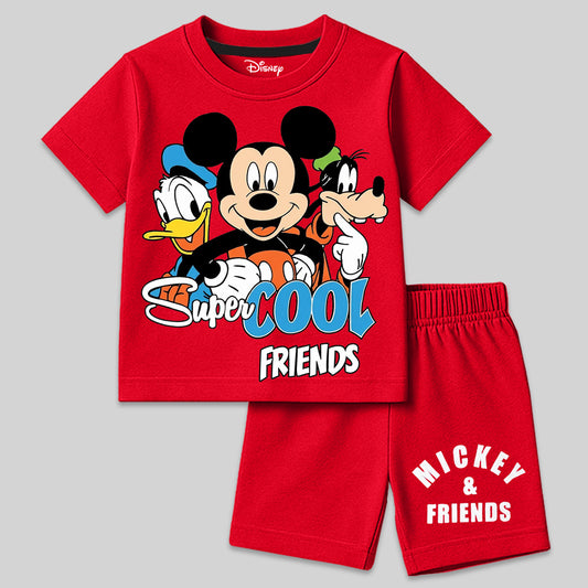 Kuchipoo © Disney Boys Regular Fit Cotton T-Shirts and Shorts Set - Pack of 3