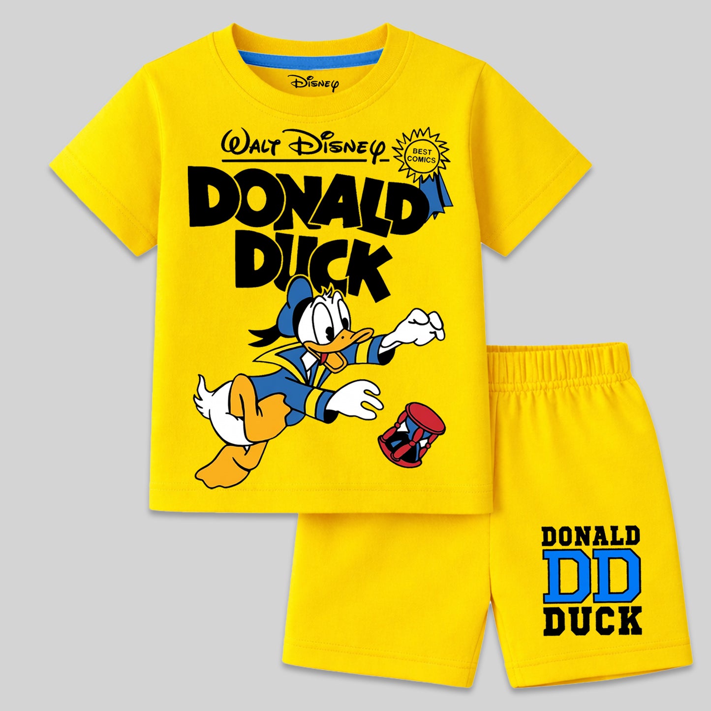 Kuchipoo © Disney Boys Regular Fit Cotton T-Shirts and Shorts Set - Pack of 3