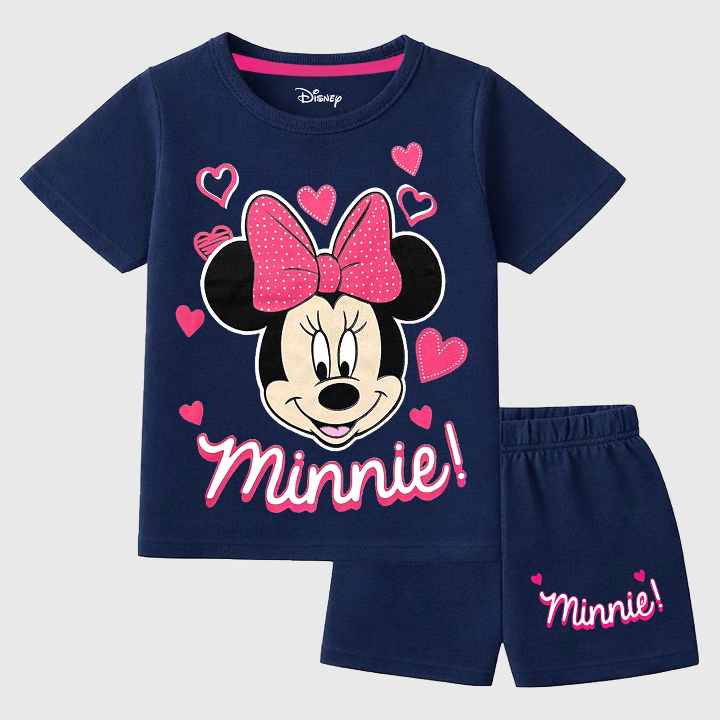 Kuchipoo © Disney Girls Regular Fit Cotton T-Shirts and Shorts Set - Pack of 3