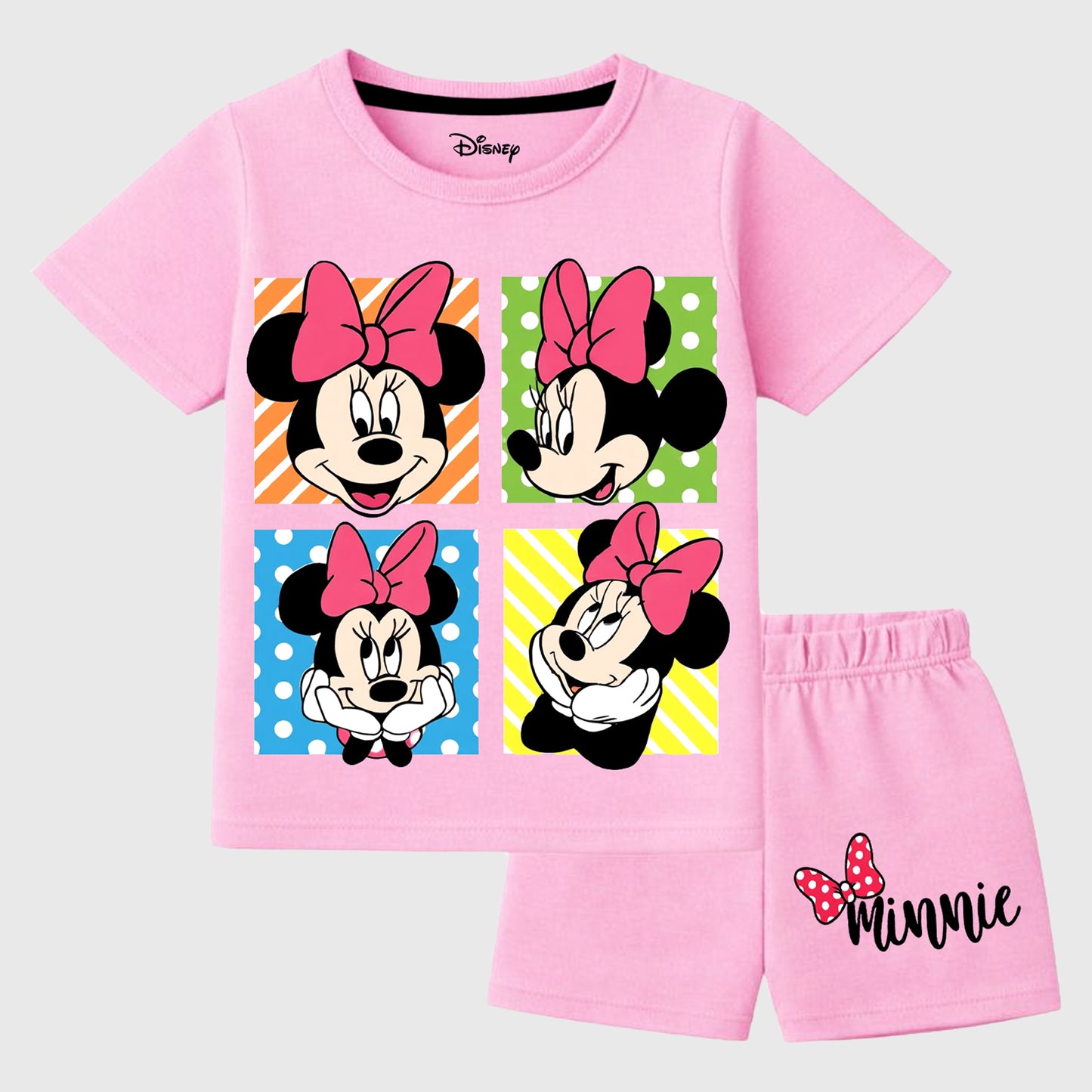 Kuchipoo © Disney Girls Regular Fit Cotton T-Shirts and Shorts Set - Pack of 3
