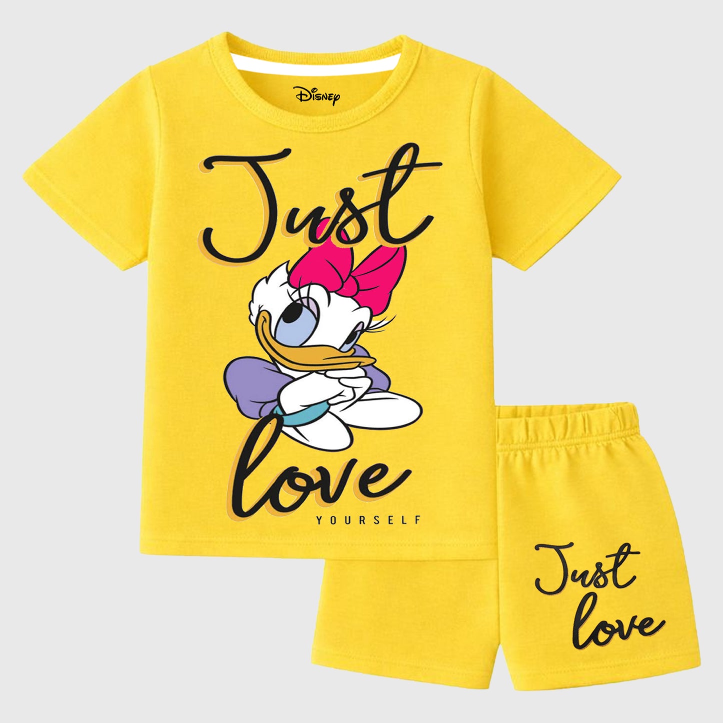 Kuchipoo © Disney Girls Regular Fit Cotton T-Shirts and Shorts Set - Pack of 3