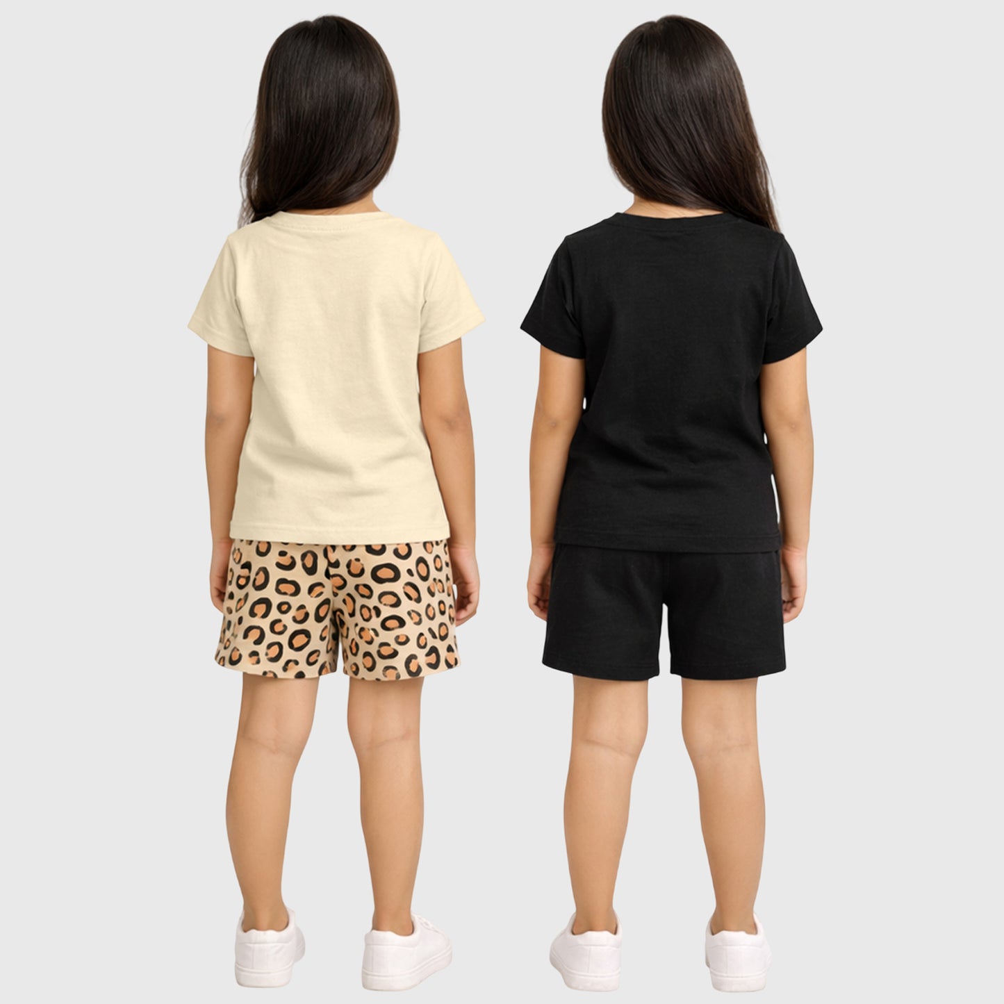 Kuchipoo © Disney Girls Regular Fit Cotton T-Shirts and Shorts Set - Pack of 2