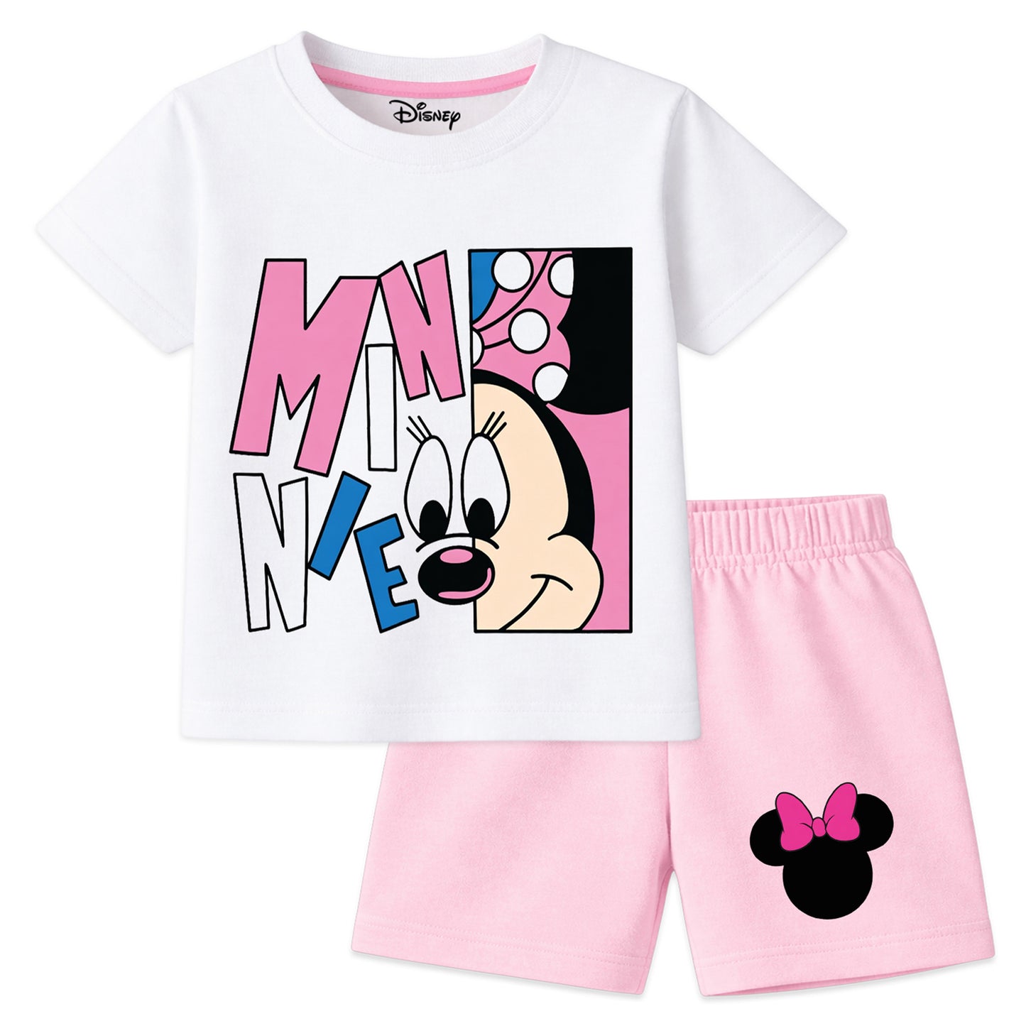 Kuchipoo © Disney Girls Regular Fit Cotton T-Shirts and Shorts Set - Pack of 3