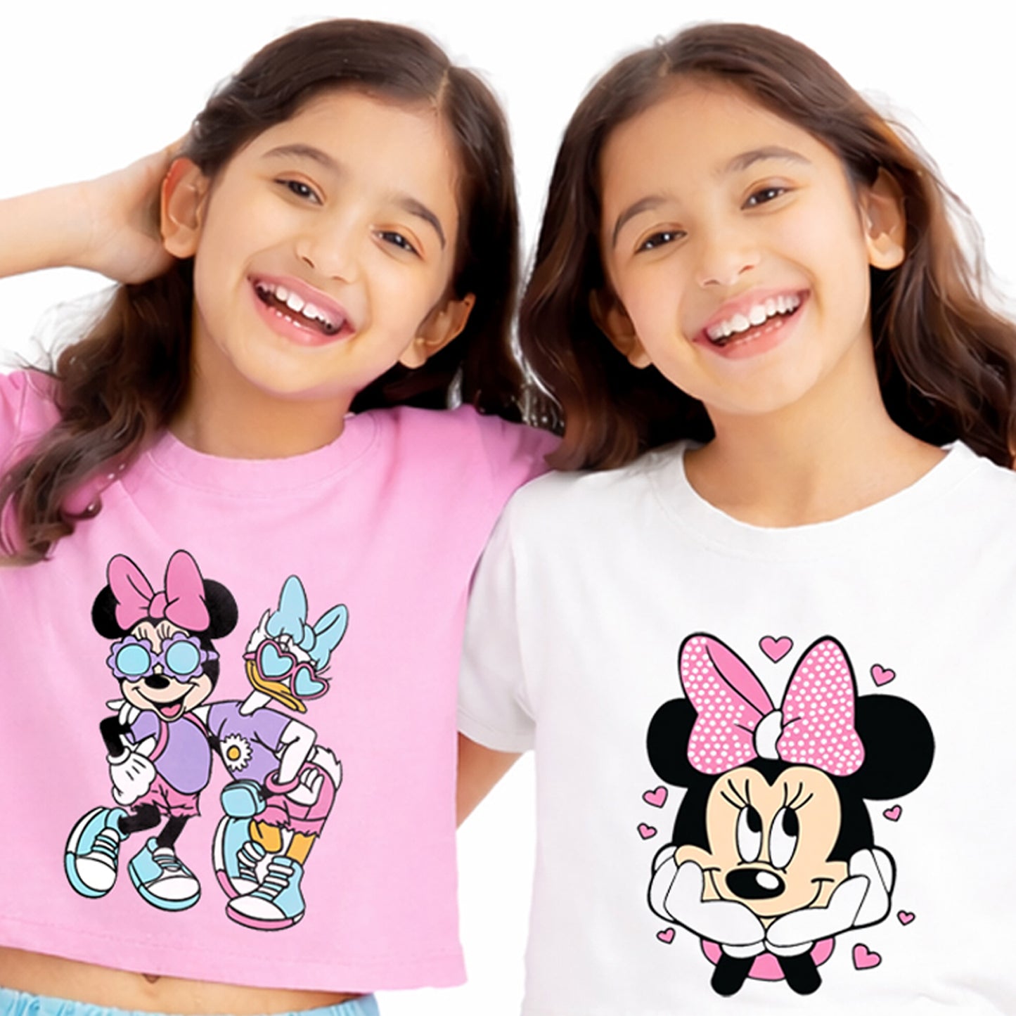 Kuchipoo © Disney Regular Fit Cotton T-Shirts and Shorts Set for Girls - Pack of 2