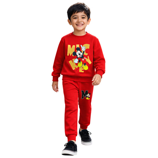 Kuchipoo Â© Disney Boys Sweatshirt and Jogger Set with Pocket | Mickey Mouse Winterwear
