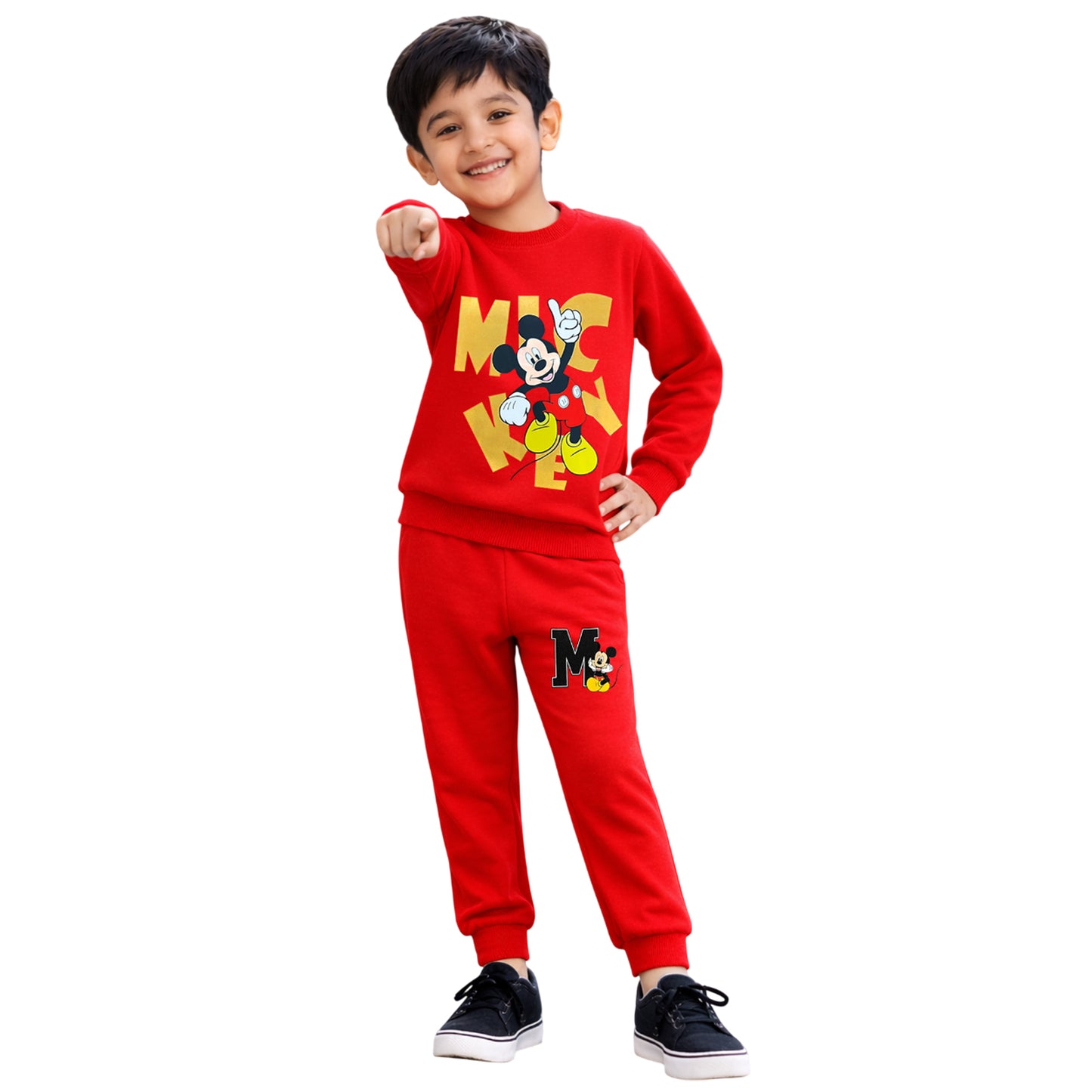 Kuchipoo Â© Disney Boys Sweatshirt and Jogger Set with Pocket | Mickey Mouse Winterwear