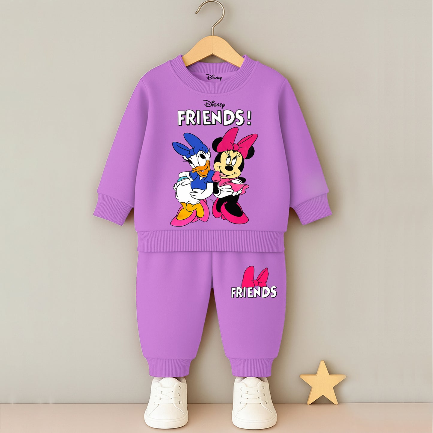 Kuchipoo Â© Disney Girls Sweatshirt and Jogger Set with Pocket | Minnie Mouse Winterwear