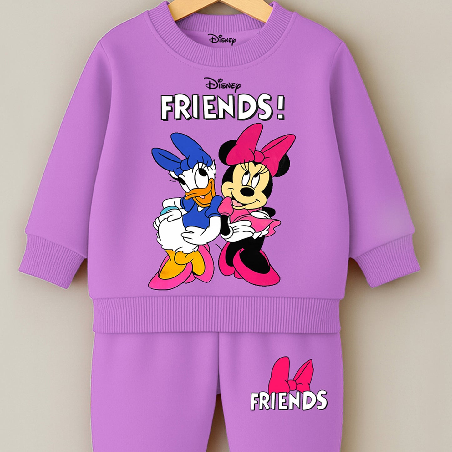Kuchipoo Â© Disney Girls Sweatshirt and Jogger Set with Pocket | Minnie Mouse Winterwear