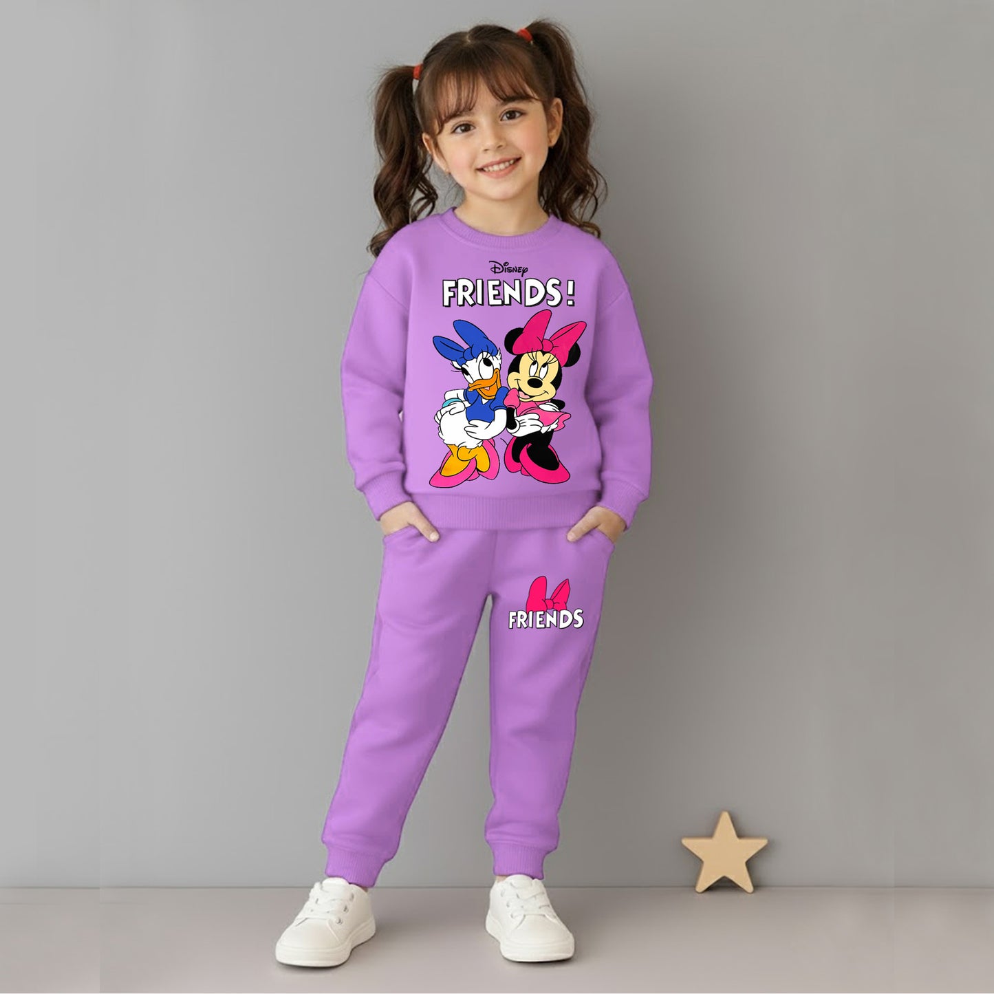 Kuchipoo Â© Disney Girls Sweatshirt and Jogger Set with Pocket | Minnie Mouse Winterwear