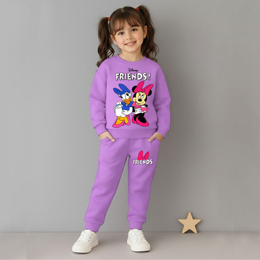 Kuchipoo © Disney Girls Sweatshirt and Jogger Set with Pocket | Minnie Mouse Winterwear