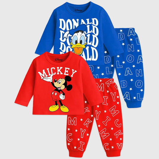 Kuchipoo © Disney Boys Cotton T-Shirts and Pyjamas Set - Pack of 2