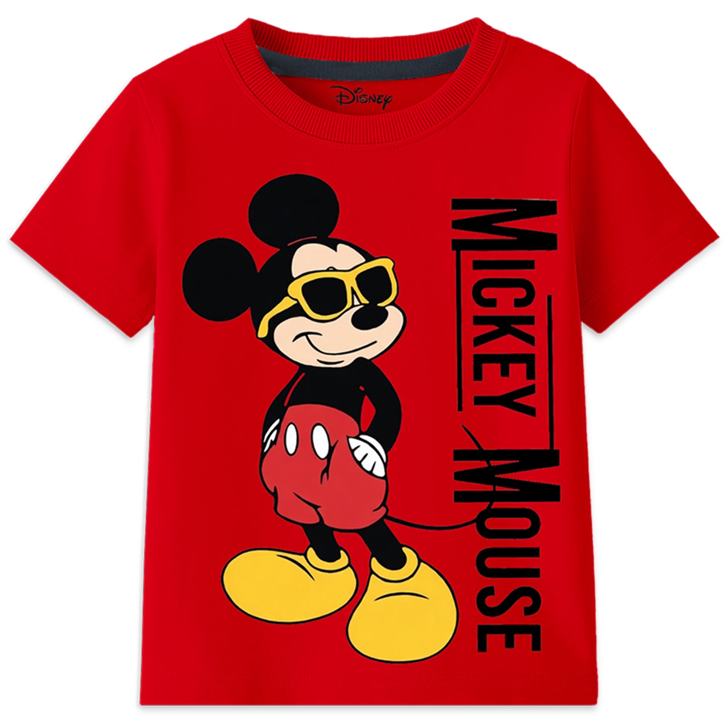Kuchipoo © Disney Boys Mickey Mouse Printed Cotton T-Shirt Combo | Mickey & Friends Graphic Cotton Tees | Casual Summer Wear | Pack of 3