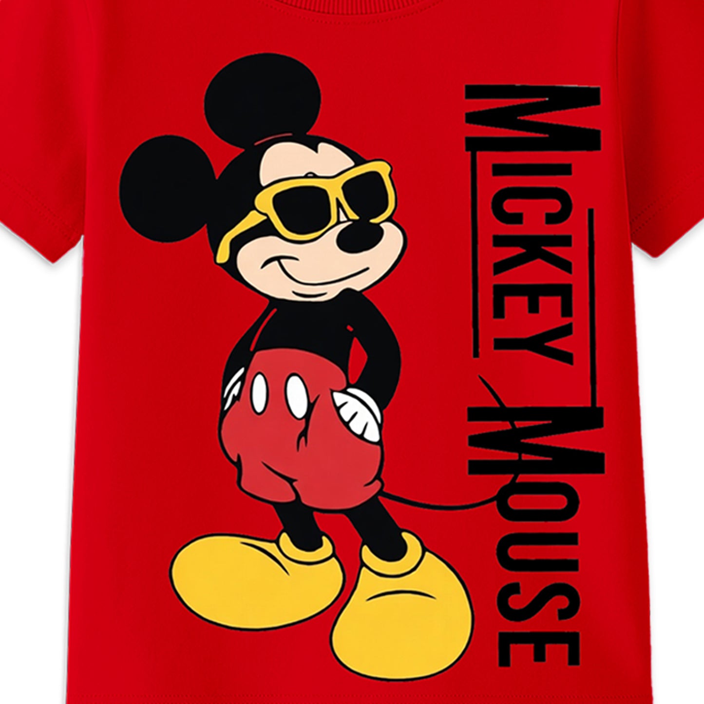 Kuchipoo © Disney Boys Mickey Mouse Printed Cotton T-Shirt Combo | Mickey & Friends Graphic Cotton Tees | Casual Summer Wear | Pack of 3