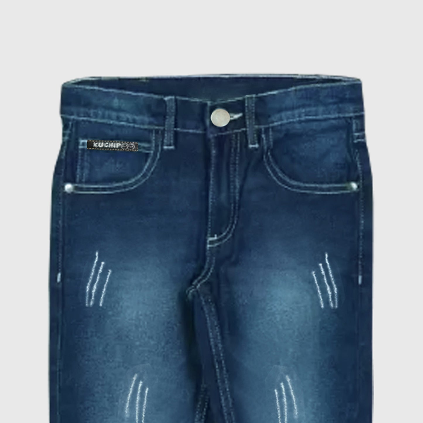 Kuchipoo Boys and Girls Regular Fit Denim Jeans