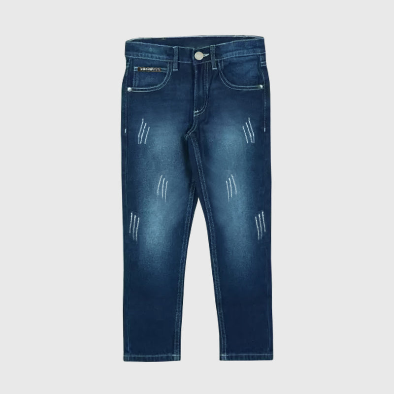 Kuchipoo Boys and Girls Regular Fit Denim Jeans
