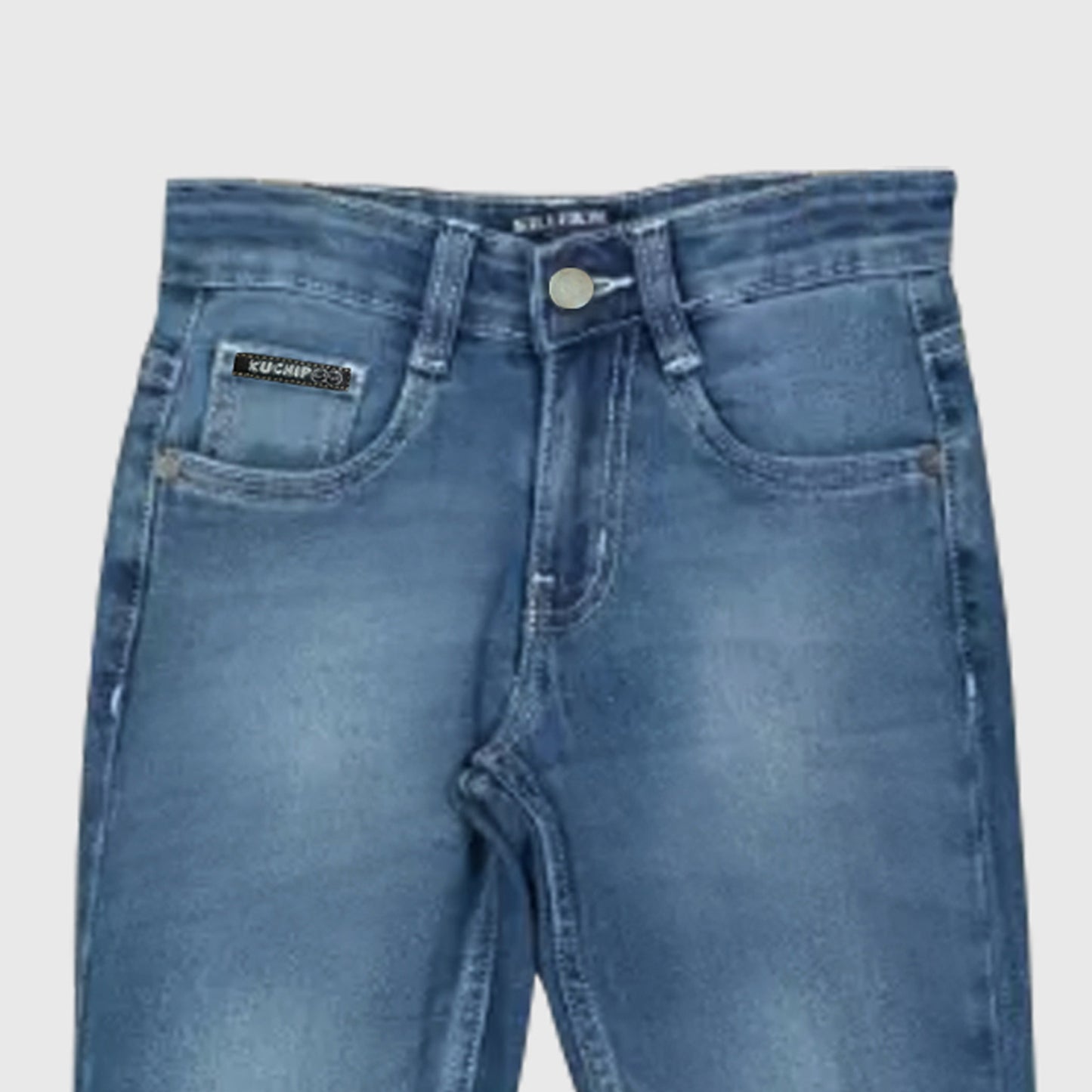 Kuchipoo Boys and Girls Regular Fit Denim Jeans