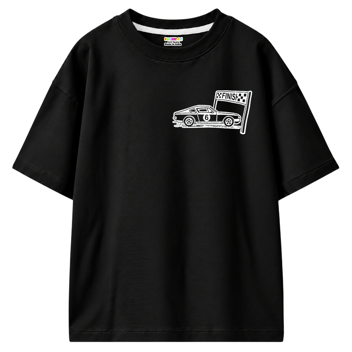Kuchipoo Boys Cotton Printed T-Shirts | Half Sleeve Round Neck | Soft & Comfortable Casual Wear for Kids | Pack of 5