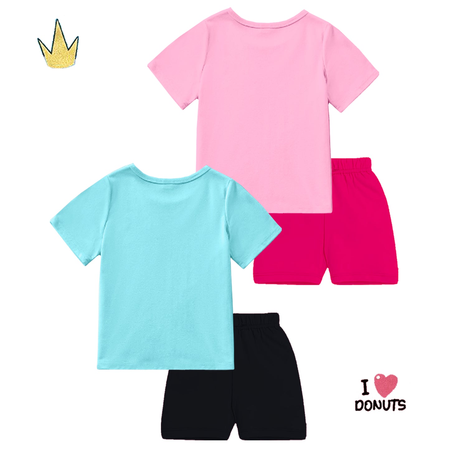 KUCHIPOO GIRLS HALF SLEEVES T-SHIRTS AND SHORTS SET