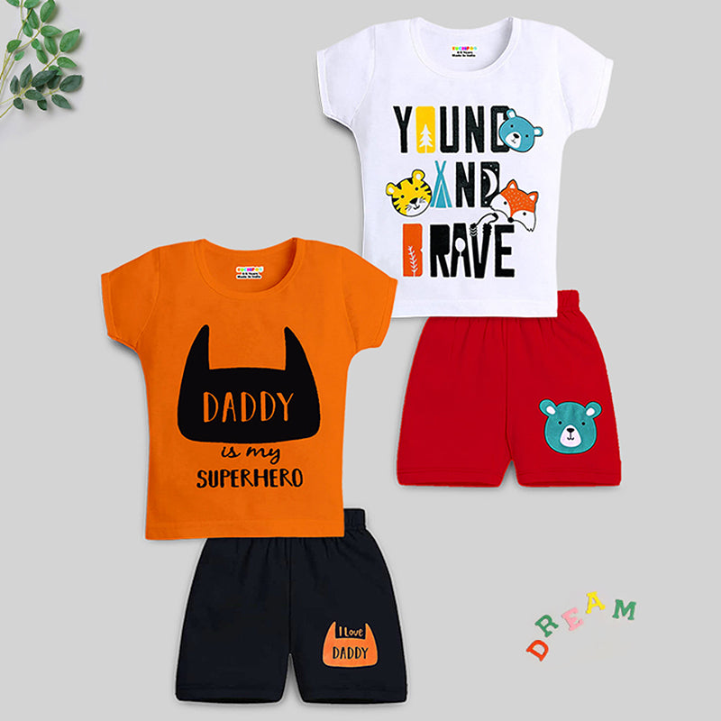 KUCHIPOO BOYS HALF SLEEVES T-SHIRTS AND SHORTS SET