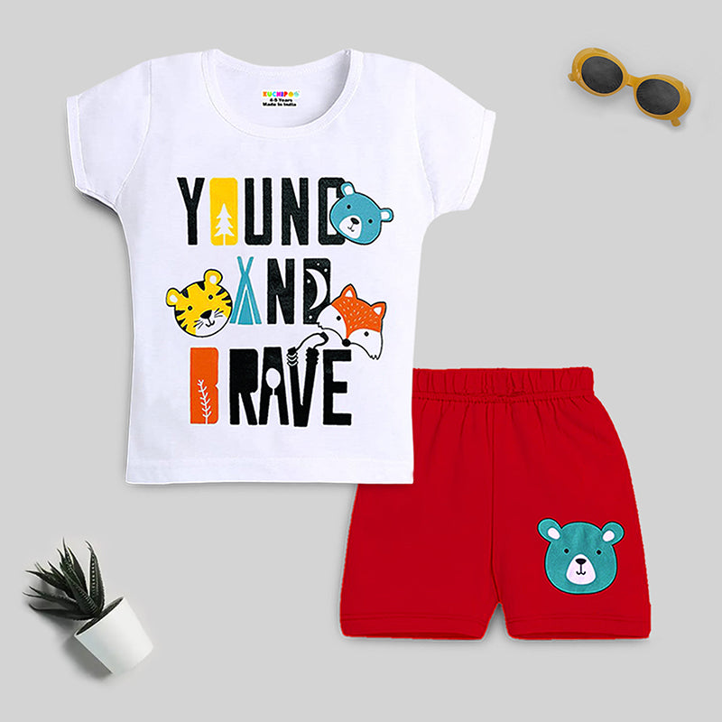 KUCHIPOO BOYS HALF SLEEVES T-SHIRTS AND SHORTS SET