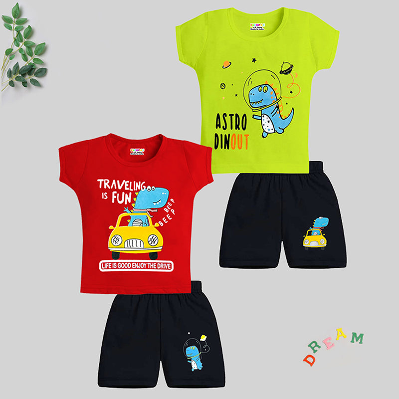 KUCHIPOO Baby Boys T-Shirts and Shorts Set