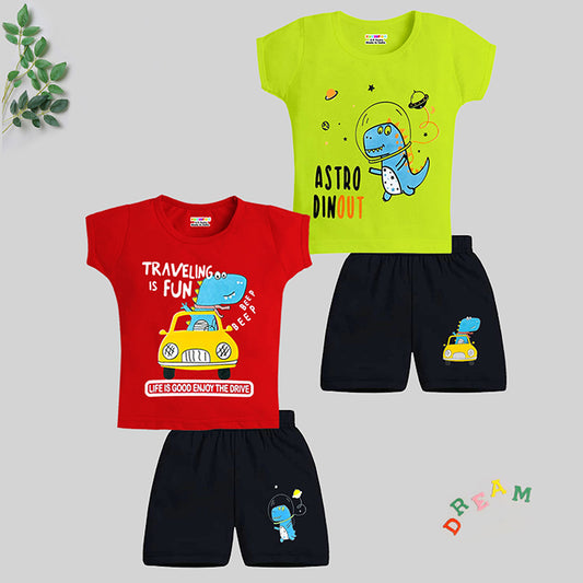 KUCHIPOO Baby Boys T-Shirts and Shorts Set
