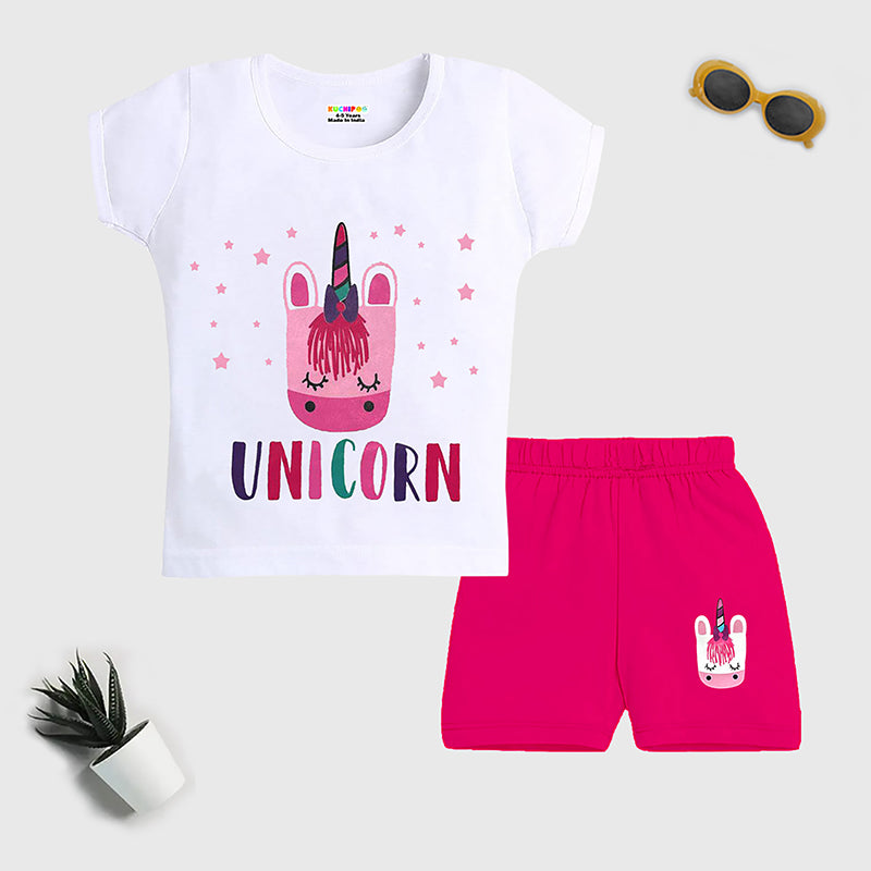 KUCHIPOO Baby Girls T-Shirts and Shorts Set