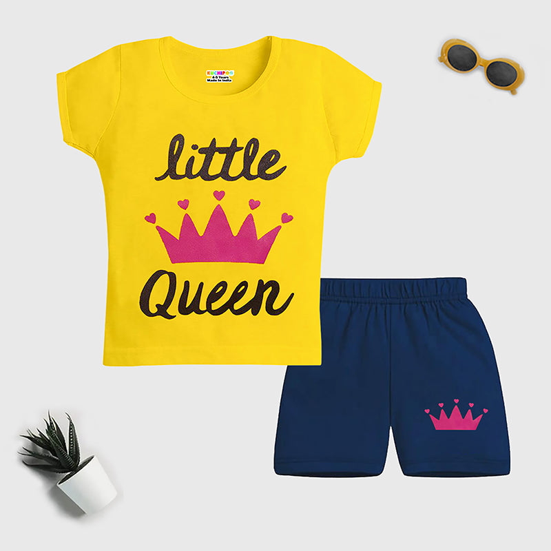 KUCHIPOO Baby Girls T-Shirts and Shorts Set