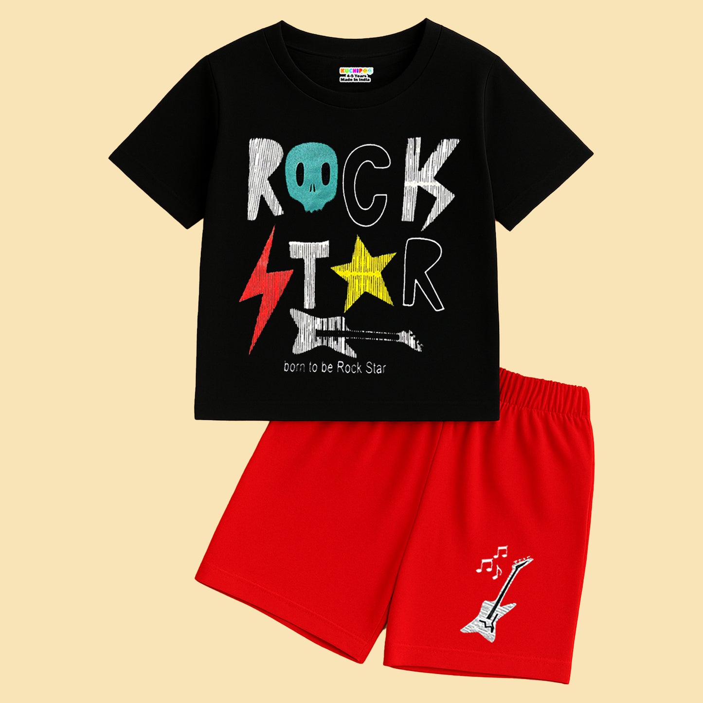 KUCHIPOO Baby Boys T-Shirts and Shorts Set.