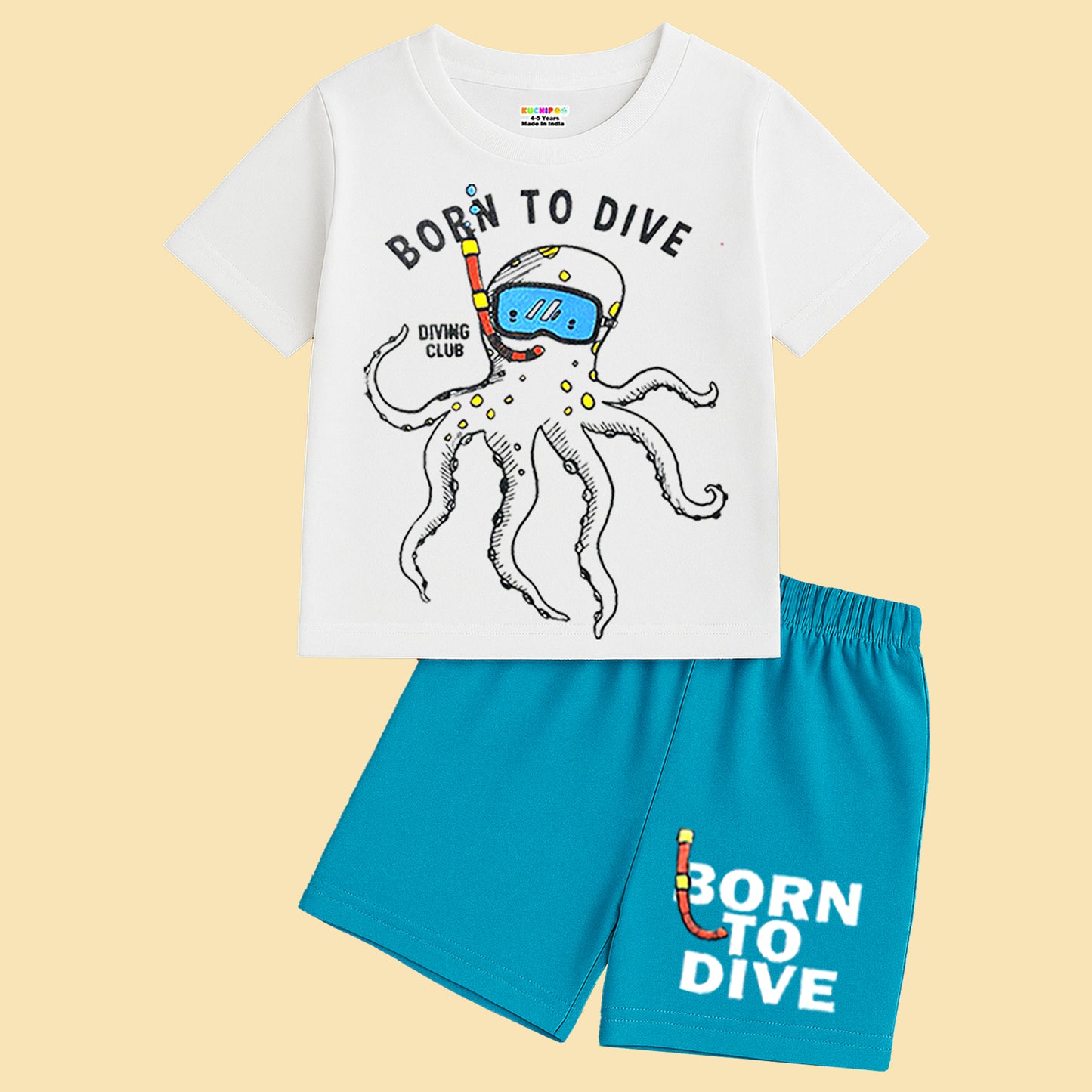 KUCHIPOO Baby Boys T-Shirts and Shorts Set.