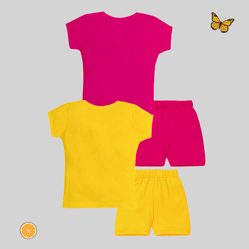 KUCHIPOO GIRLS HALF SLEEVES T-SHIRTS AND SHORTS SET