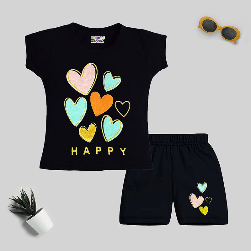 KUCHIPOO Baby Girls T-Shirts and Shorts Set