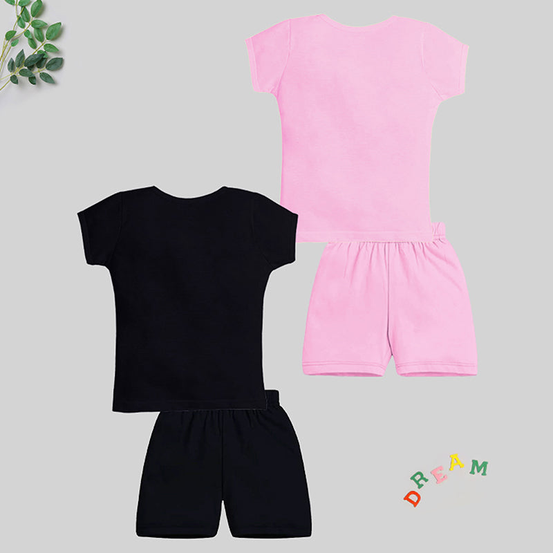 KUCHIPOO Baby Girls T-Shirts and Shorts Set