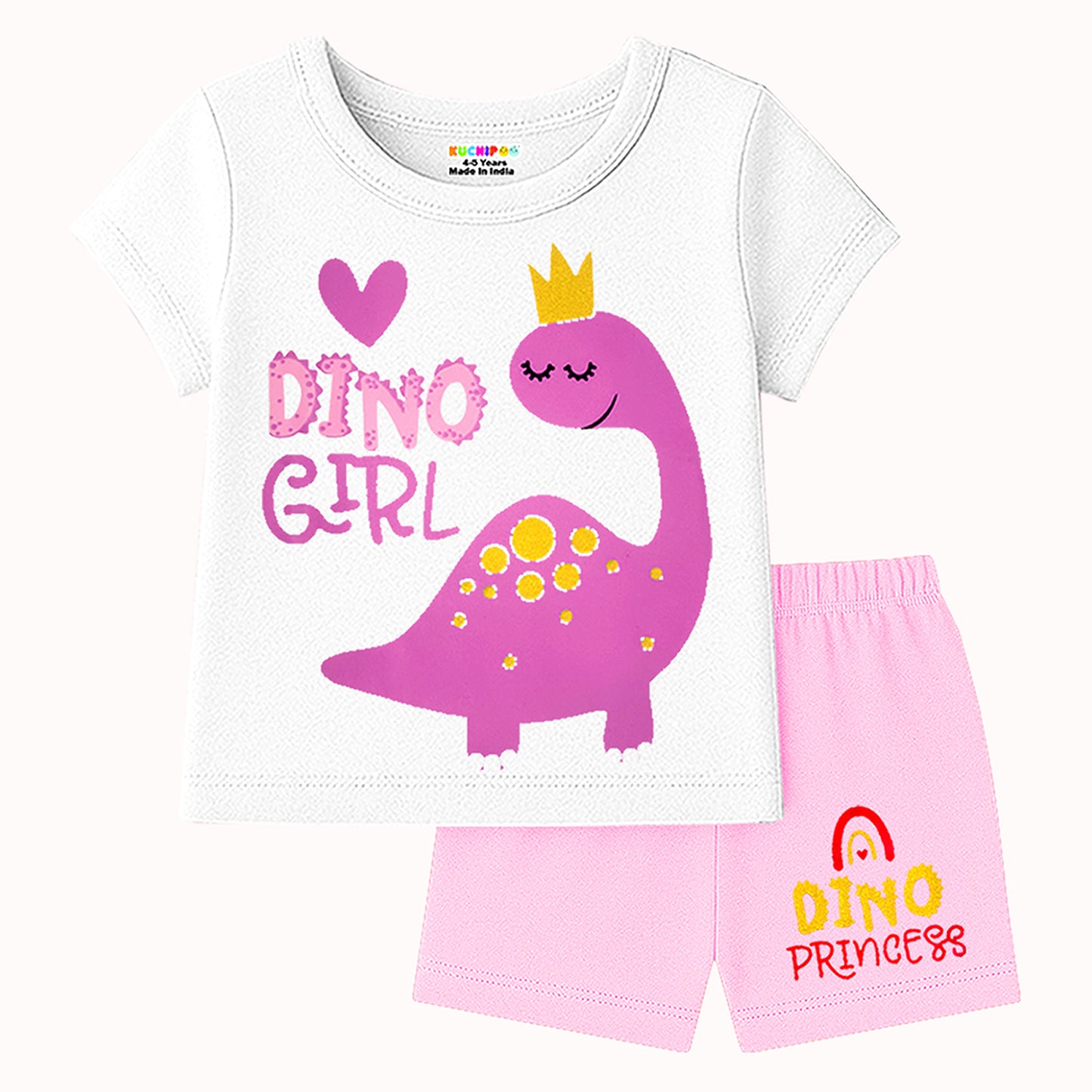KUCHIPOO Baby Girls T-Shirts and Shorts Set