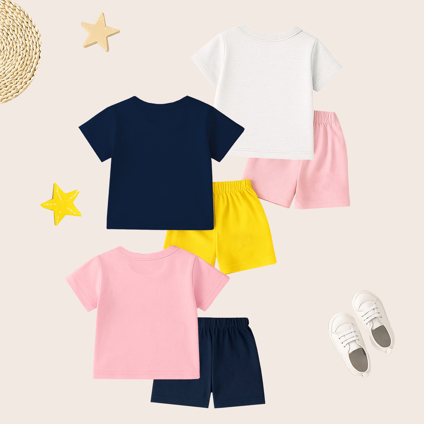 KUCHIPOO Baby Girls T-Shirts and Shorts Set