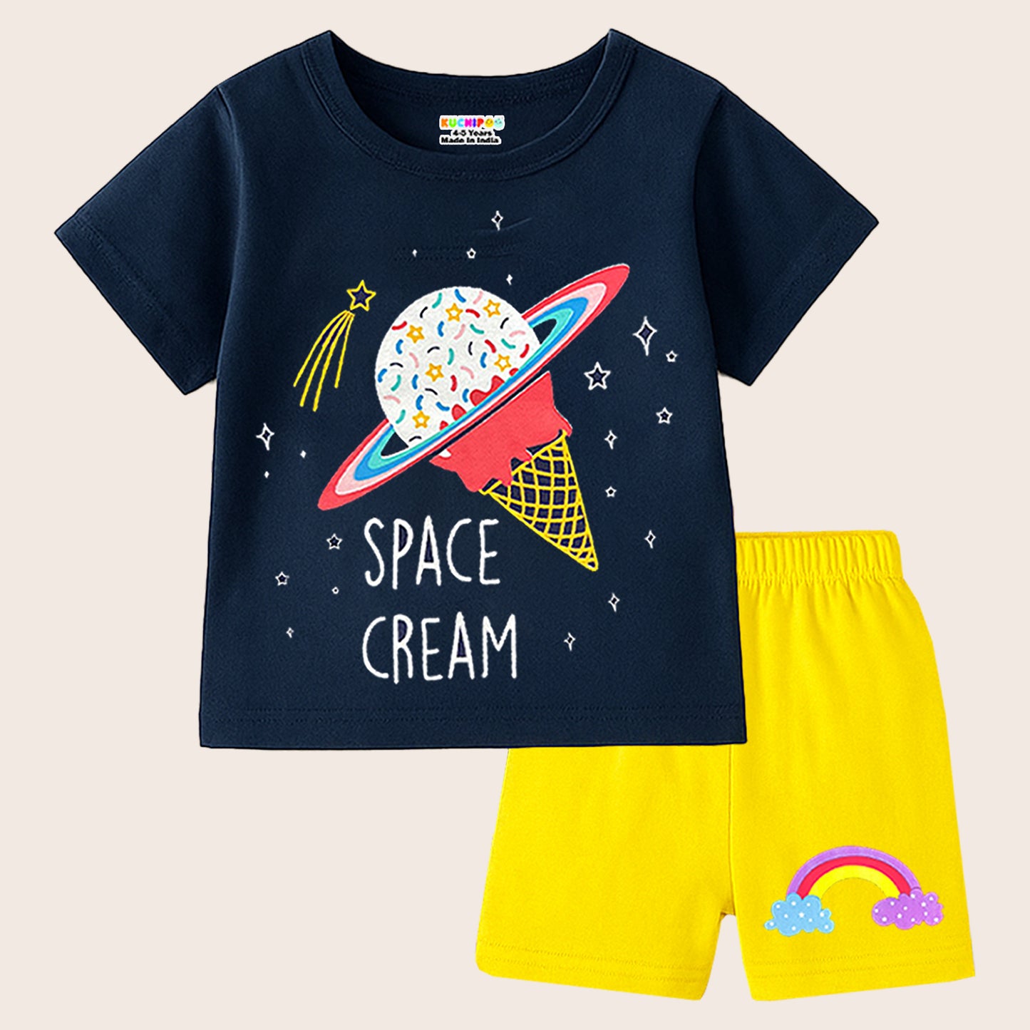 KUCHIPOO Baby Girls T-Shirts and Shorts Set