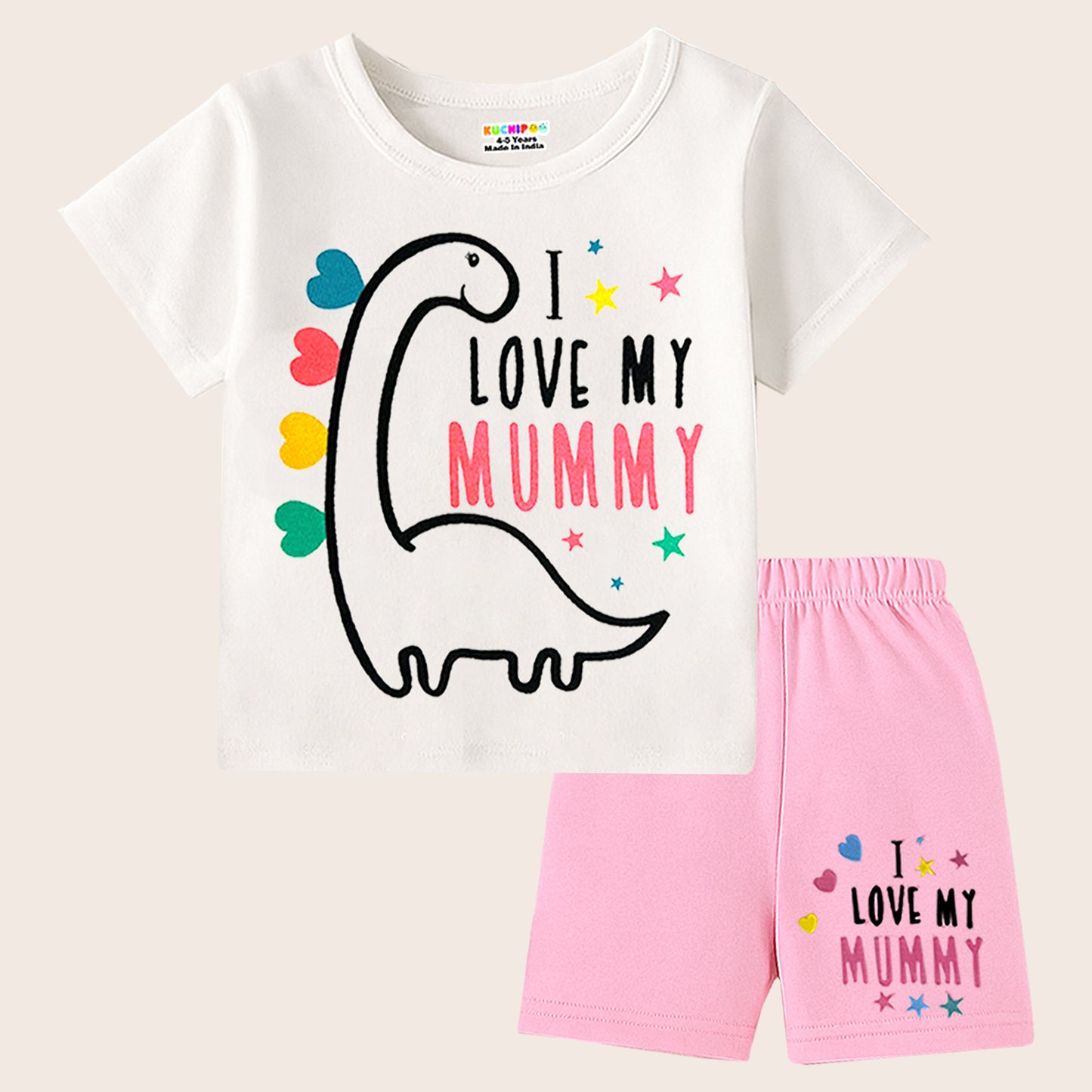 KUCHIPOO Baby Girls T-Shirts and Shorts Set