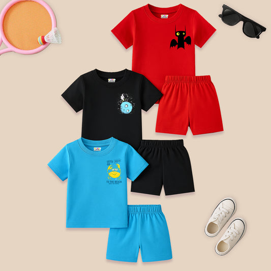 KUCHIPOO Baby Boys T-Shirts and Shorts Set