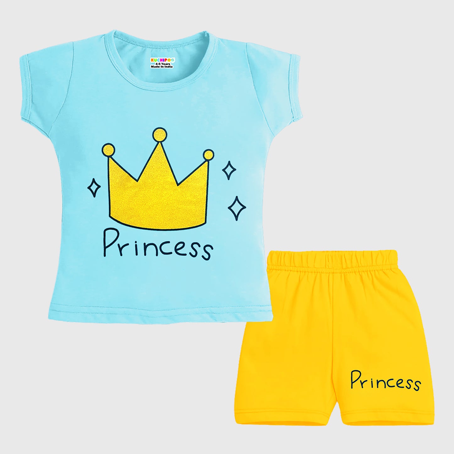 KUCHIPOO GIRLS HALF SLEEVES T-SHIRTS AND SHORTS SET