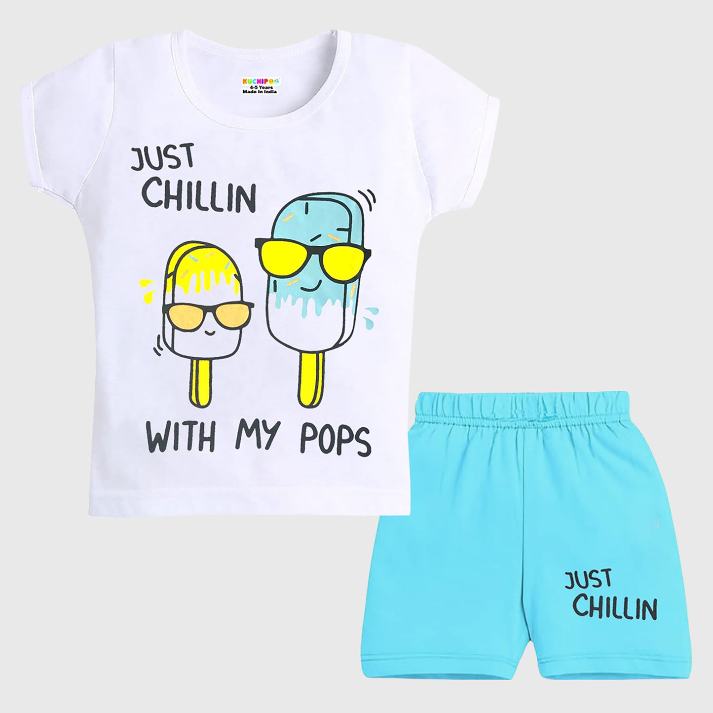 KUCHIPOO GIRLS HALF SLEEVES T-SHIRTS AND SHORTS SET