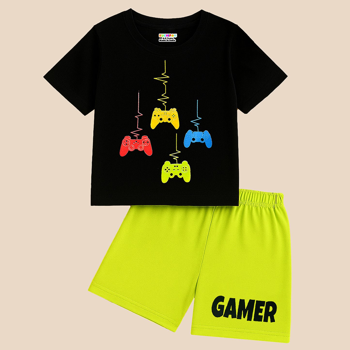 KUCHIPOO BOYS HALF SLEEVES T-SHIRTS AND SHORTS SET