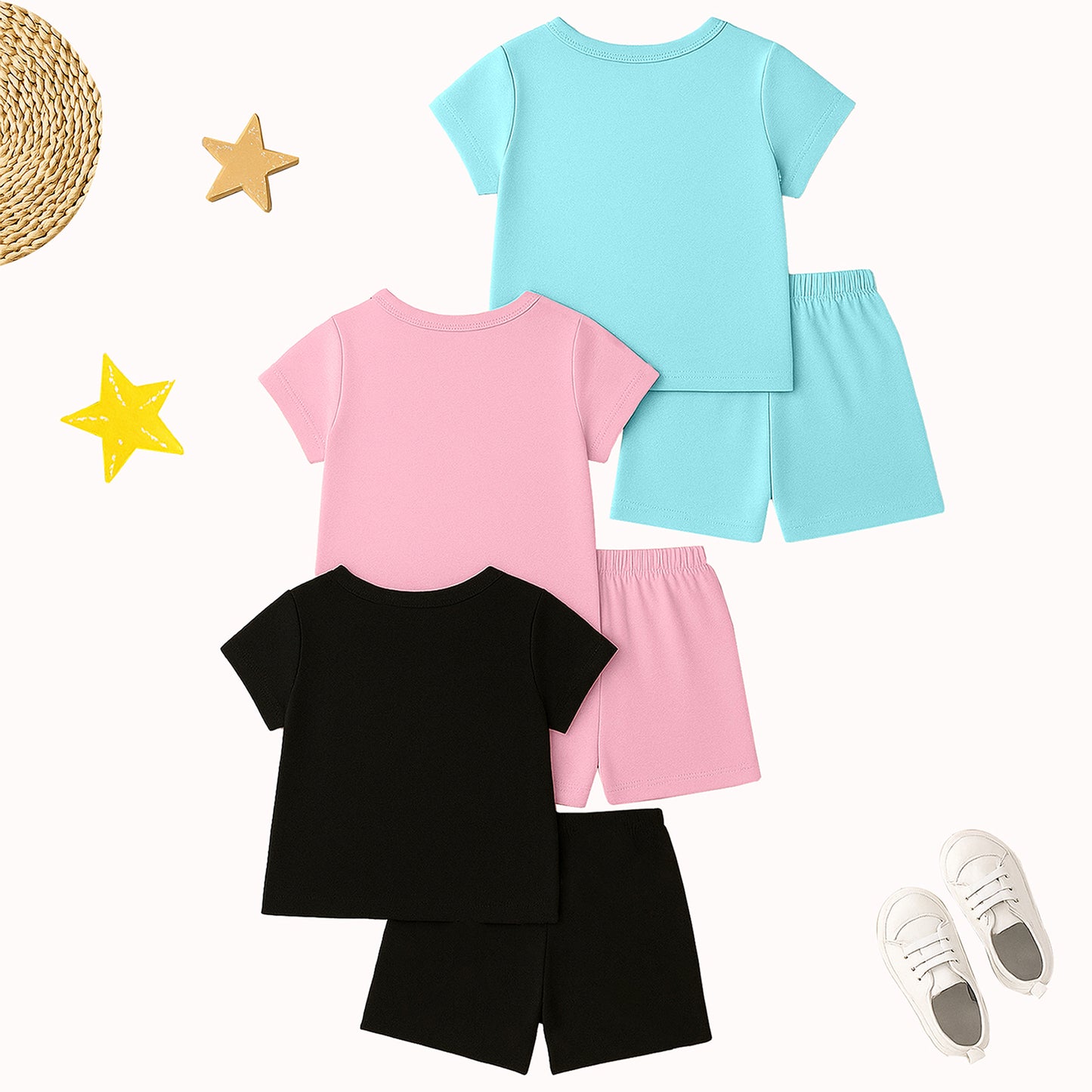 KUCHIPOO Baby Girls T-Shirts and Shorts Set