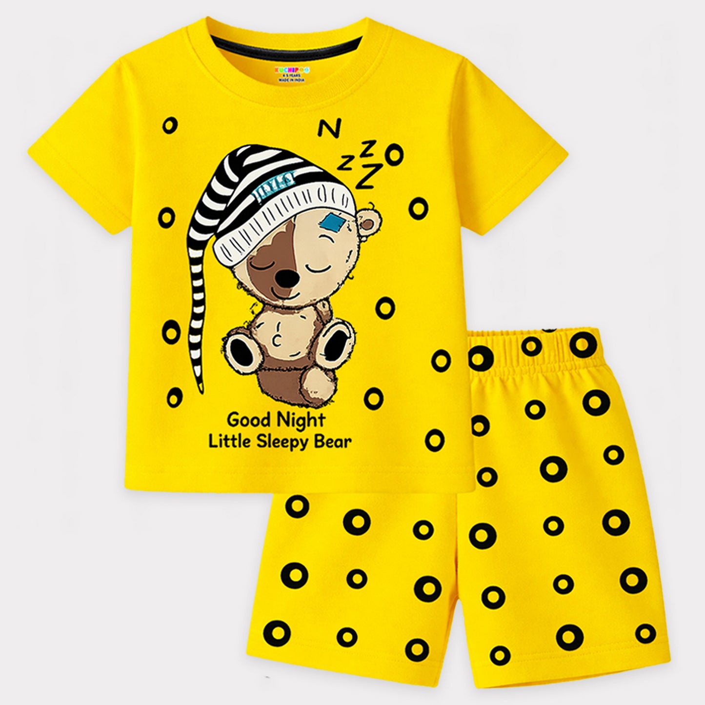 Kuchipoo Girls Cotton T-Shirt & Shorts | Printed Summer Wear Set | Soft & Comfortable Kids Clothing | Pack of 3