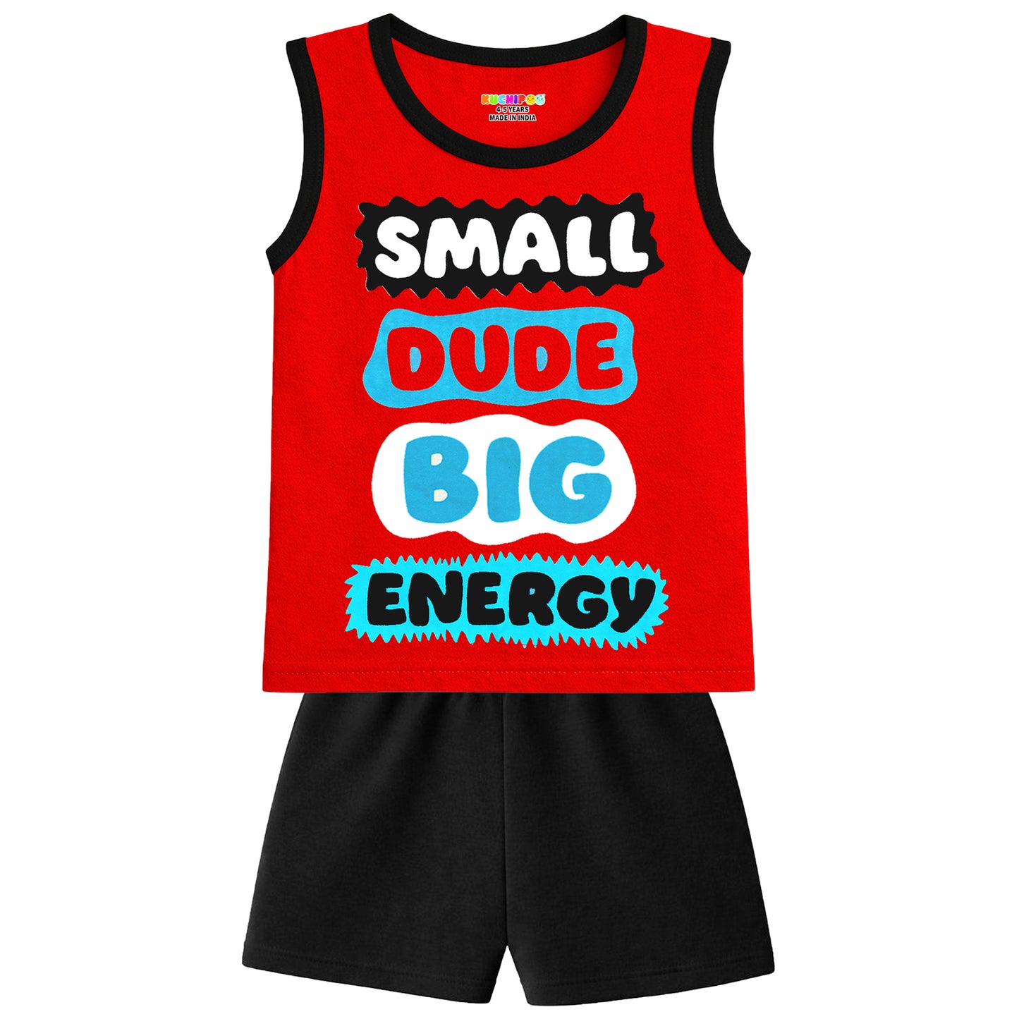 Kuchipoo Kids Sleeveless Cotton Tshirt & Shorts Set | Printed Summer Co-Ord Sets for Boys | Pack of 3