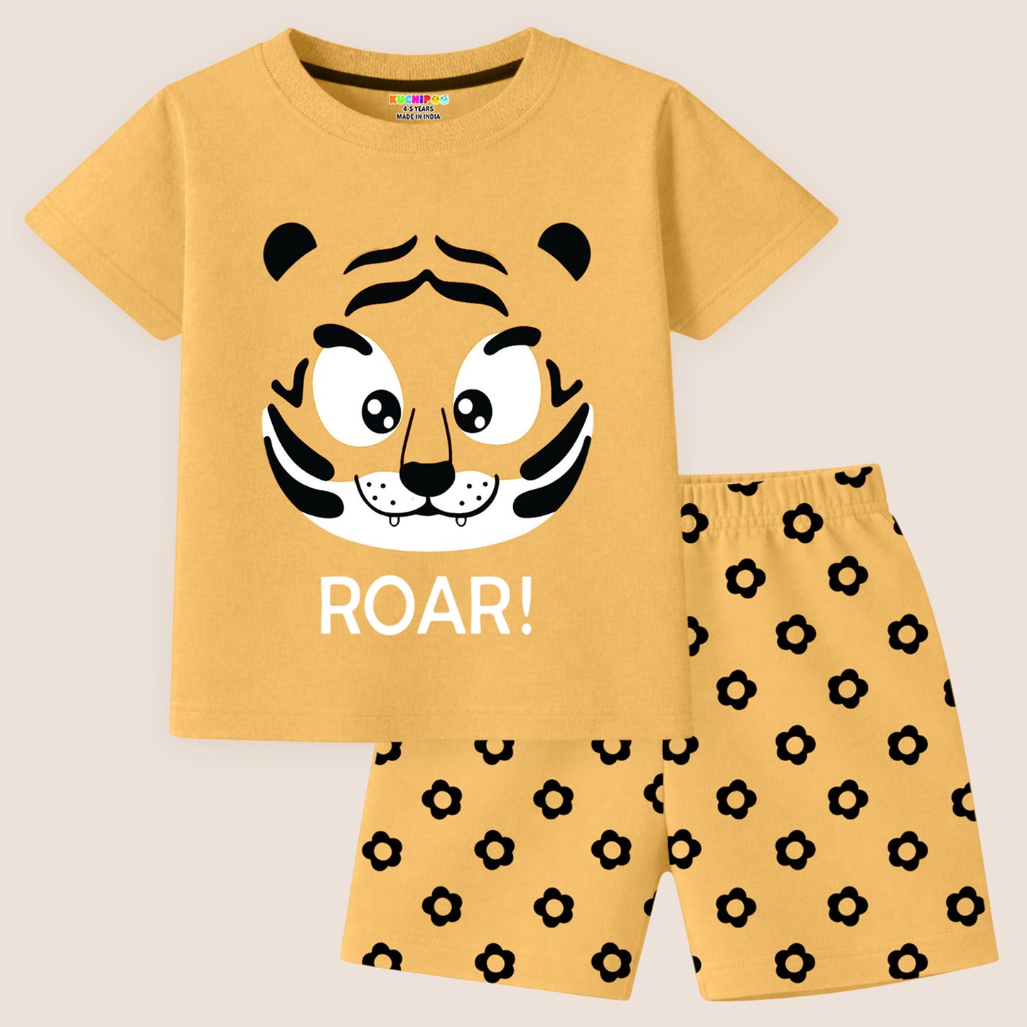 Kuchipoo Boys and Girls Cotton T-Shirt & Shorts | Printed Summer Wear Set | Soft & Comfortable Kids Clothing | Pack of 3