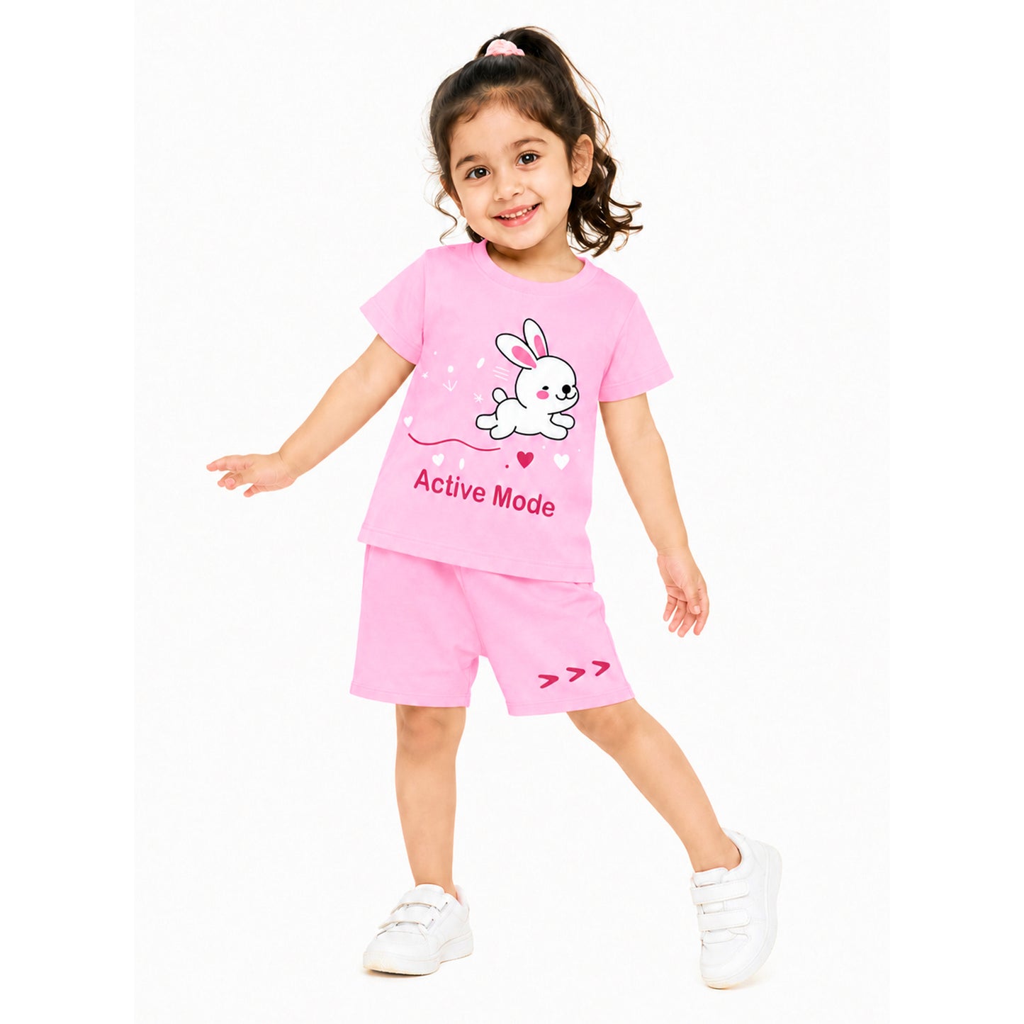 Kuchipoo Girls Cotton T-Shirt & Shorts | Printed Summer Wear Set | Soft & Comfortable Kids Clothing | Pack of 3
