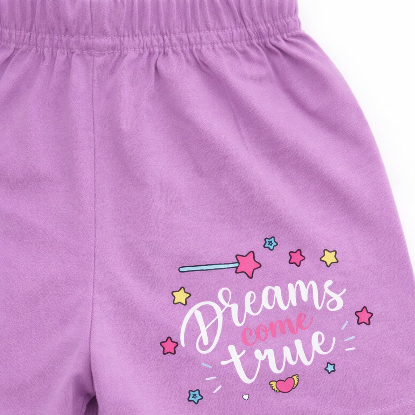 Kuchipoo Girls Cotton T-Shirt & Shorts | Printed Summer Wear Set | Soft & Comfortable Kids Clothing | Pack of 3